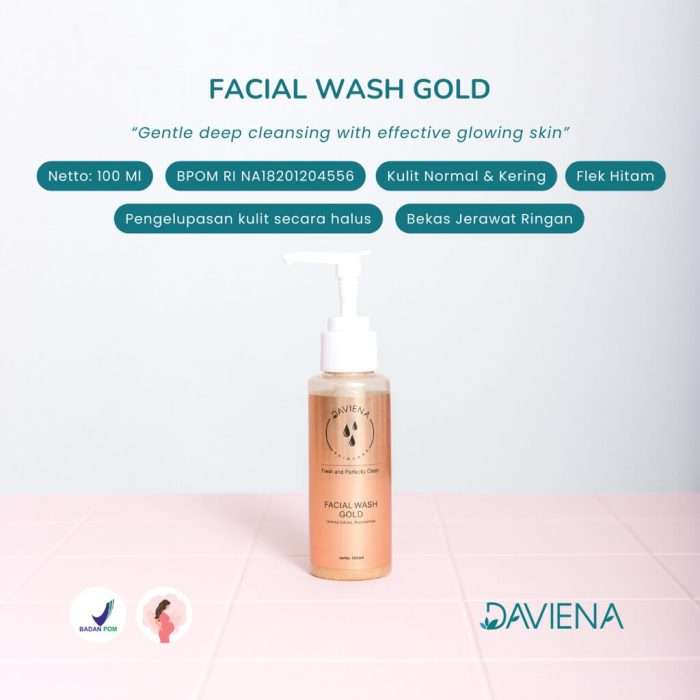 Facial Wash Gold Daviena Skincare 3