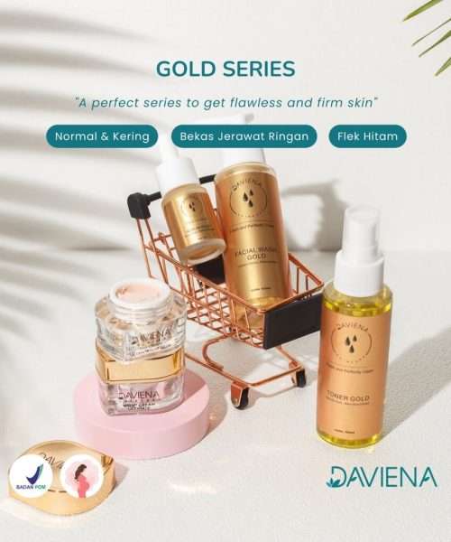 Daviena Skincare Jambi 7 Paket Gold Series Daviena Skincare | 5 Item