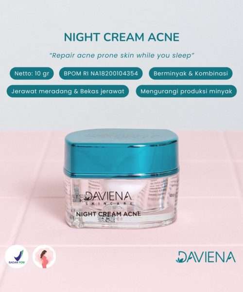 Daviena Skincare Palembang 10 Night Cream Acne Daviena Skincare
